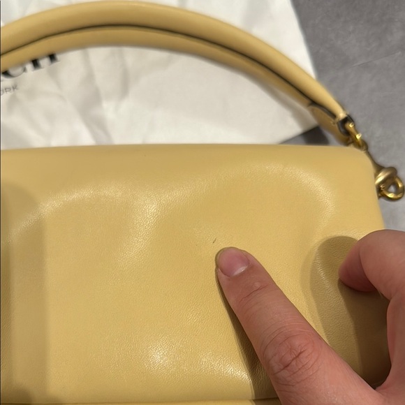 COACH Pillow Tabby 18 Nappa Soft Leather Mini Yellow - Picture 9 of 11